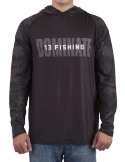 13 Fishing Noire Performance Long Sleeve Hooded Shirt - X-Large