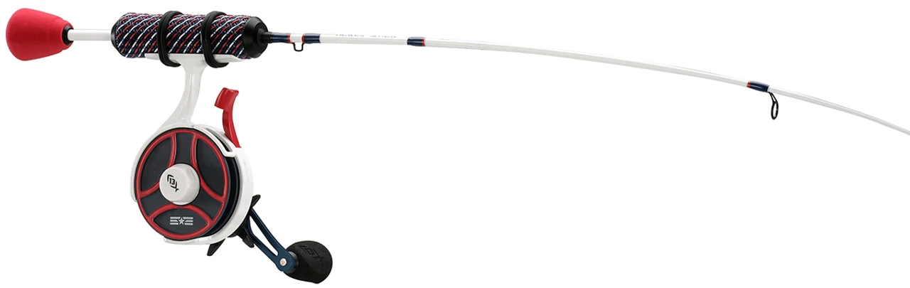 13 Fishing USAFF-LH-27UL FreeFall Ghost Patriot Edition Ice Combo 4 13 Fishing USAFF-LH-27UL FreeFall Ghost Patriot Edition Ice Combo - Image 2