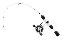 13 Fishing - FreeFall Ghost / Fate V3 Ice Combo 27" ML (Medium Light) - Tickle Stick Tip With Tennessee Handle And Evolve Reel Wraps - RH Retrieve